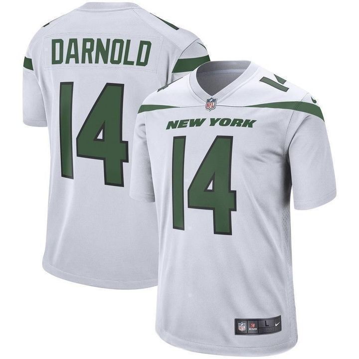 Men New York Jets 14 Sam Darnold Nike Spotlight White Game NFL Jersey